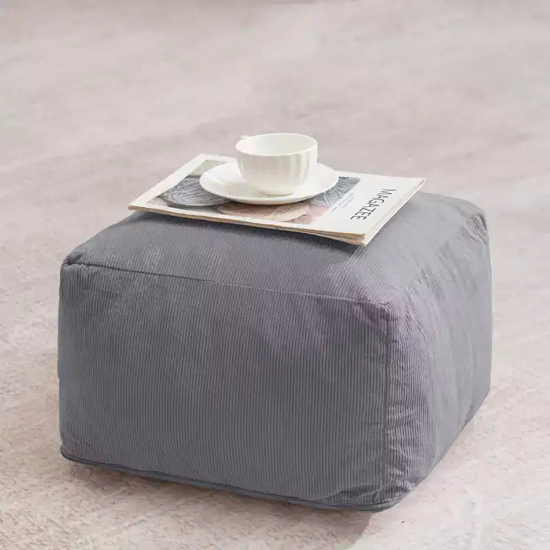 Pouf poire ergonomique Hommpa en forme de chat en velours côtelé avec pouf pour adultes - Canapé de détente ergonomique moelleux, siège gaming et relaxation