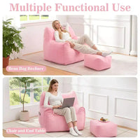 Pouf poire ergonomique Hommpa en forme de chat en velours côtelé avec pouf pour adultes - Canapé de détente ergonomique moelleux, siège gaming et relaxation