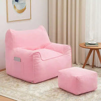 Pouf poire ergonomique Hommpa en forme de chat en velours côtelé avec pouf pour adultes - Canapé de détente ergonomique moelleux, siège gaming et relaxation