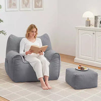 Pouf poire ergonomique Hommpa en forme de chat en velours côtelé avec pouf pour adultes - Canapé de détente ergonomique moelleux, siège gaming et relaxation