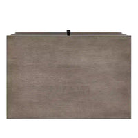 Table de chevet Sutro Mid-Century Modern avec 2 tiroirs et pieds noirs - Gris/Noir - iNSPIRE Q