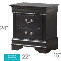 Table de Chevet Rectangulaire en Bois HomeStock pour Salon et Chambre à Coucher