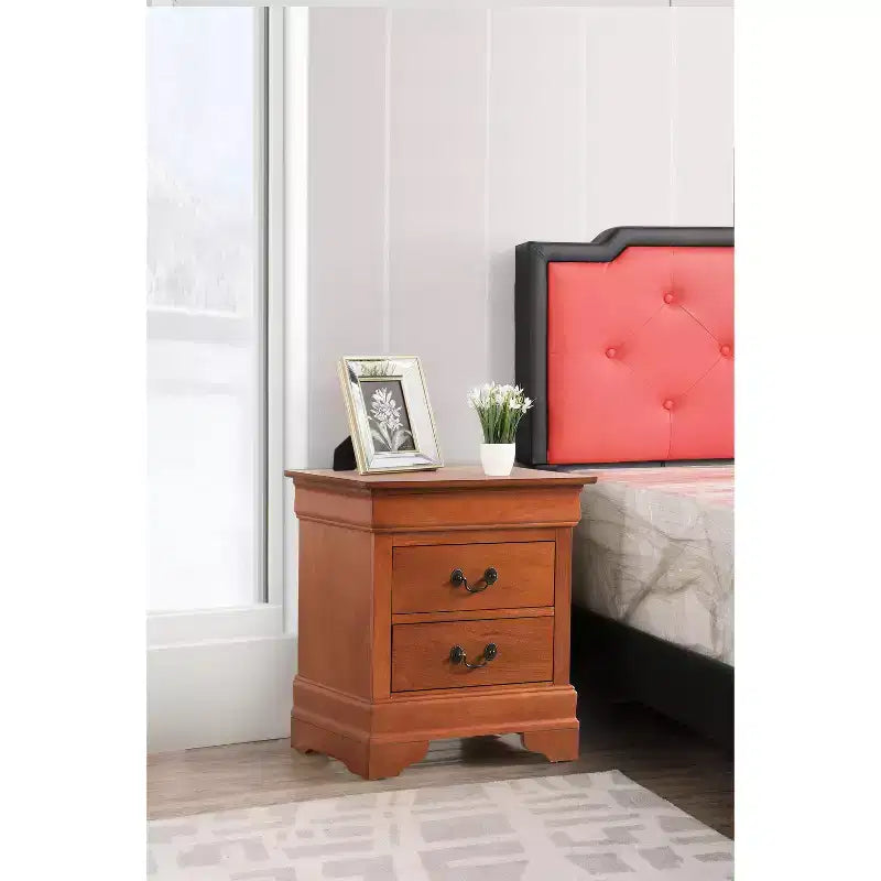 Table de Chevet Rectangulaire en Bois HomeStock pour Salon et Chambre à Coucher