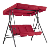 Balancelle d'extérieur avec auvent réglable, balancelle de patio 3 personnes avec ombrage inclinable réglable, balancelle de porche 3 places avec auvent