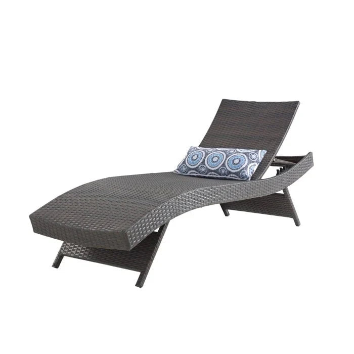 Chaise longue en osier toutes saisons - lot de 2