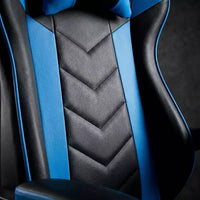 Chaise gaming avec repose-pieds, chaise d'ordinateur ergonomique avec appui-tête et soutien lombaire, chaise de jeu respirante à hauteur réglable pour la maison et le bureau