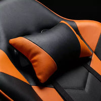 Chaise gaming avec repose-pieds, chaise d'ordinateur ergonomique avec appui-tête et soutien lombaire, chaise de jeu respirante à hauteur réglable pour la maison et le bureau