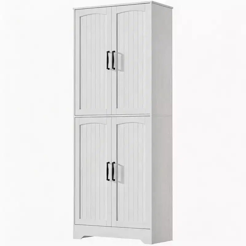 Garde-manger de cuisine style ferme, armoire de rangement garde-manger haute 71 en bois avec 4 portes et étagères réglables, buffet pour salle à manger, salon