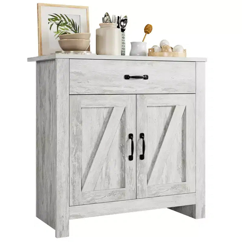 Buffet enfilade, meuble de rangement de cuisine avec tiroirs, porte, étagères réglables, vaisselier autoportant avec buffet