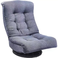 Summit Adventure Swivel Foam Lounge Chair with Headrest Floor Compatible Adjustable Gaming Chair Grey 26x23x14 Inch