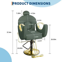 Chaise de barbier professionnelle Garvee inclinable, chaise de salon de beauté, chaise de gaming pour salon de coiffure et maison, chaise de salon pivotante 360 pour coiffeur