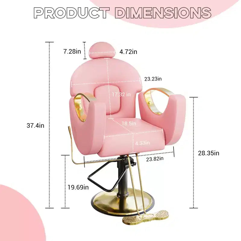 Chaise de barbier professionnelle Garvee inclinable, chaise de salon de beauté, chaise de gaming pour salon de coiffure et maison, chaise de salon pivotante 360 pour coiffeur