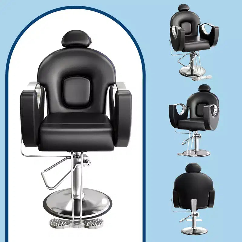 Chaise de barbier professionnelle Garvee inclinable, chaise de salon de beauté, chaise de gaming pour salon de coiffure et maison, chaise de salon pivotante 360 pour coiffeur