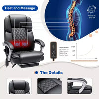 Chaise de bureau de direction chauffante et massante EROMMY