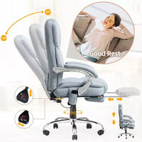 Chaise de bureau de direction chauffante et massante EROMMY