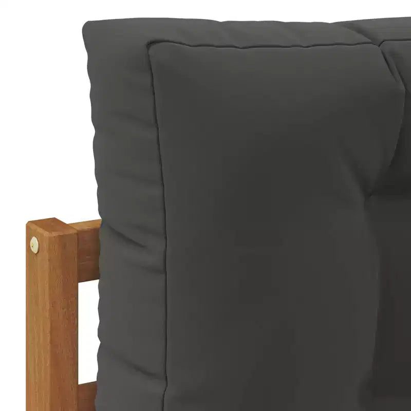 Ensemble canapé d'extérieur vidaXL avec coussin 2 pièces naturel et anthracite