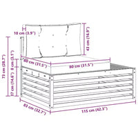 Ensemble canapé d'extérieur vidaXL avec coussin 2 pièces naturel et anthracite