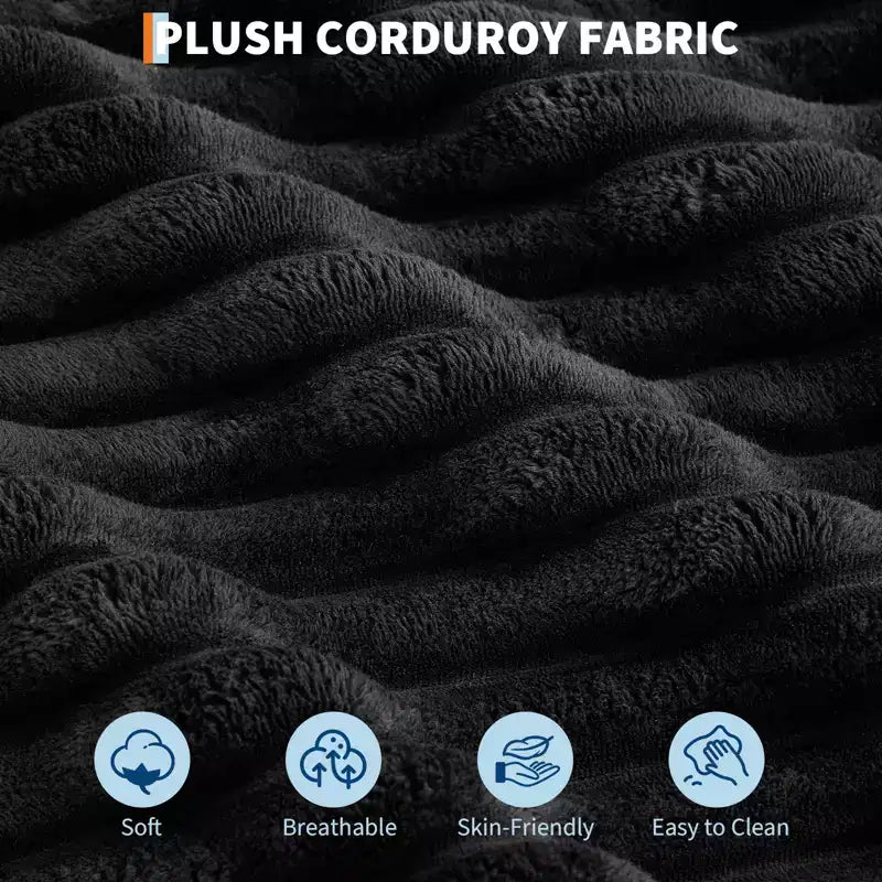 Chaise longue GustoWave 54 en velours côtelé, canapé-lit surdimensionné avec porte-gobelets et coussins, meuble de salon vert