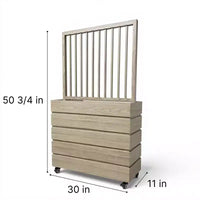 Jardinière de séparation moderne en aluminium brun cendré pour espaces intérieurs et extérieurs, jardinière d'intimité avec drainage et finition durable