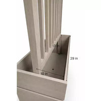 Jardinière de séparation moderne en aluminium brun cendré pour espaces intérieurs et extérieurs, jardinière d'intimité avec drainage et finition durable
