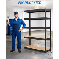 Étagères de rangement, étagères de garage robustes 36x18x72 en métal réglables, unités d'étagères réglables à 5 niveaux, racks utilitaires de rangement en métal