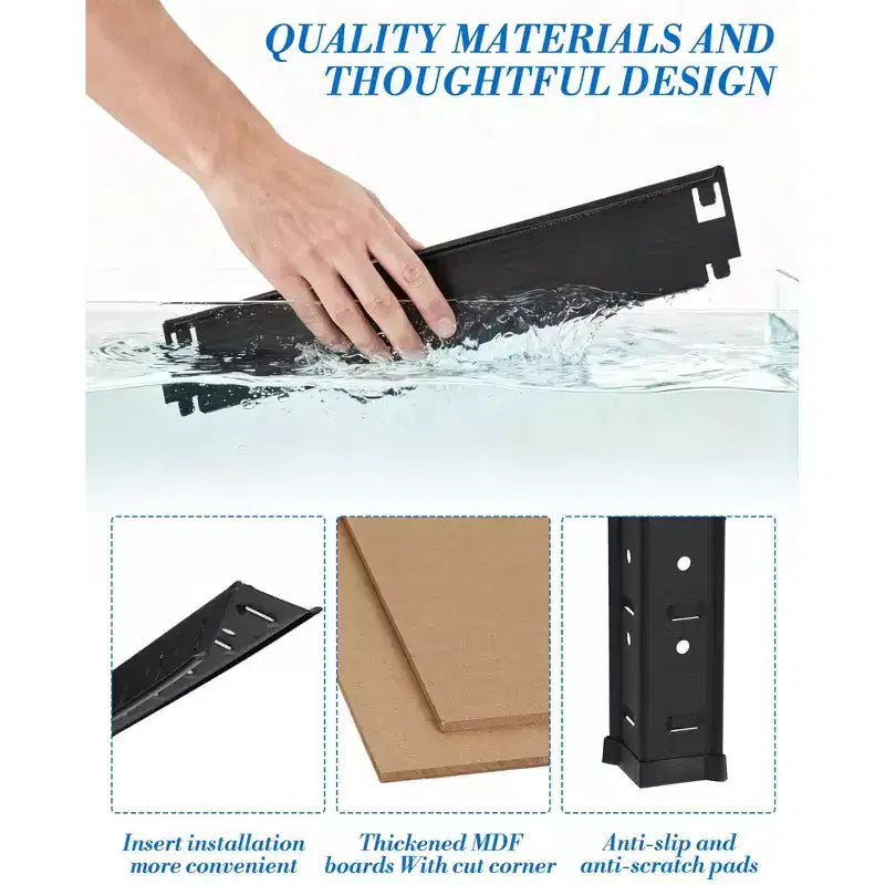 Étagères de rangement, étagères de garage robustes 36x18x72 en métal réglables, unités d'étagères réglables à 5 niveaux, racks utilitaires de rangement en métal
