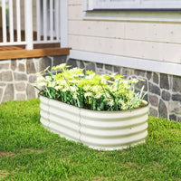 Kit de jardin surélevé galvanisé, jardinière métallique avec bordure de sécurité