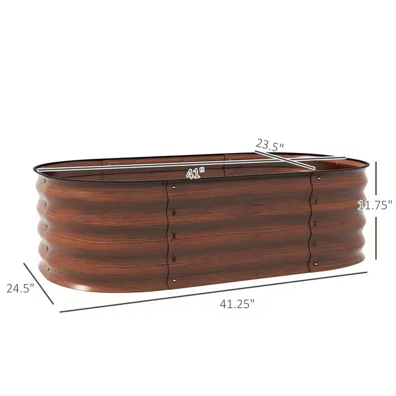 Kit de carré potager surélevé galvanisé, jardinière en métal avec bordure de sécurité