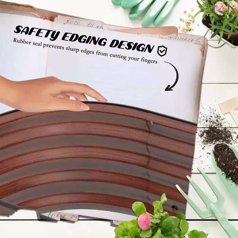 Kit de carré potager surélevé galvanisé, jardinière en métal avec bordure de sécurité
