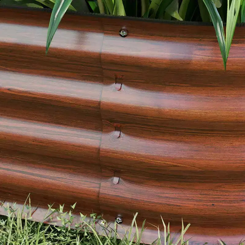 Kit de carré potager surélevé galvanisé, jardinière en métal avec bordure de sécurité