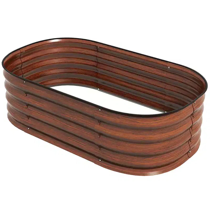 Galvanized Raised Garden Bed Kit, Metal Planter Box with Safety Edging