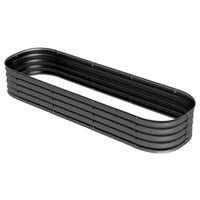 Kit de jardin surélevé galvanisé, jardinière métallique avec bordure de sécurité