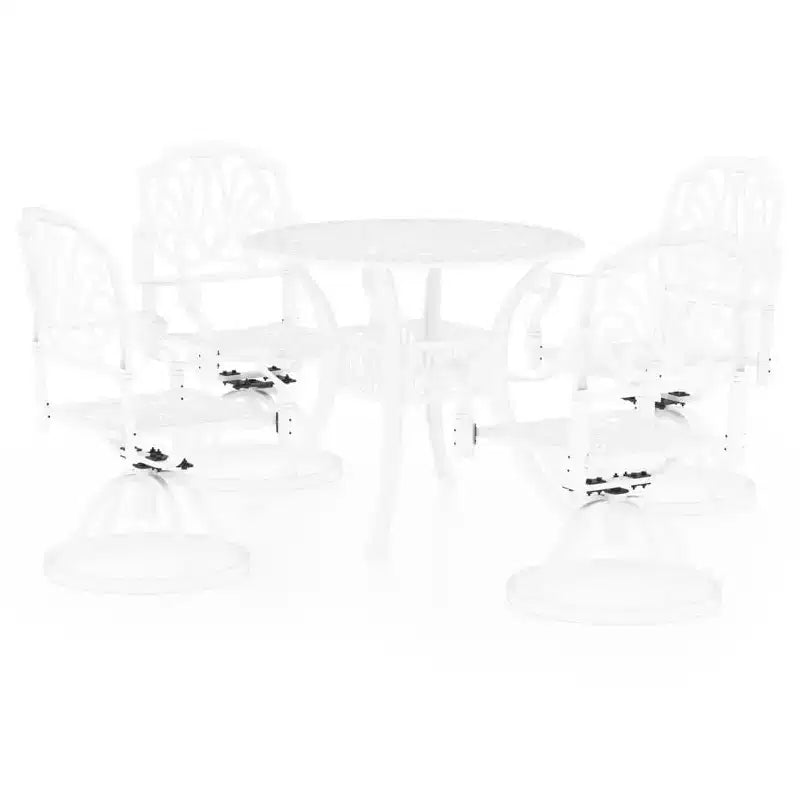 vidaXL Ensemble de bistro en aluminium moulé avec tabourets pivotants standard