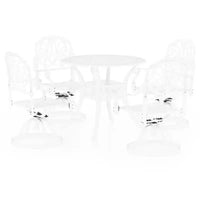 vidaXL Ensemble bistro en fonte d'aluminium Standard pivotant