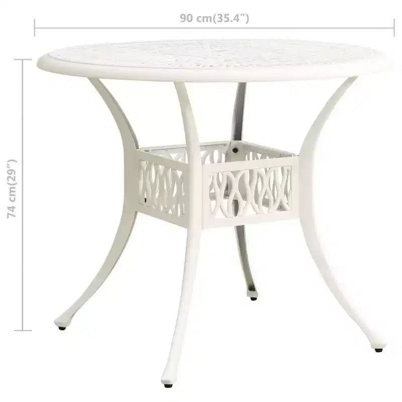 vidaXL Ensemble de bistro en aluminium moulé avec tabourets pivotants standard