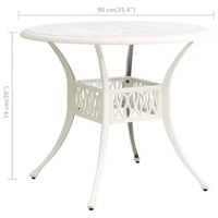 vidaXL Ensemble bistro en fonte d'aluminium Standard pivotant