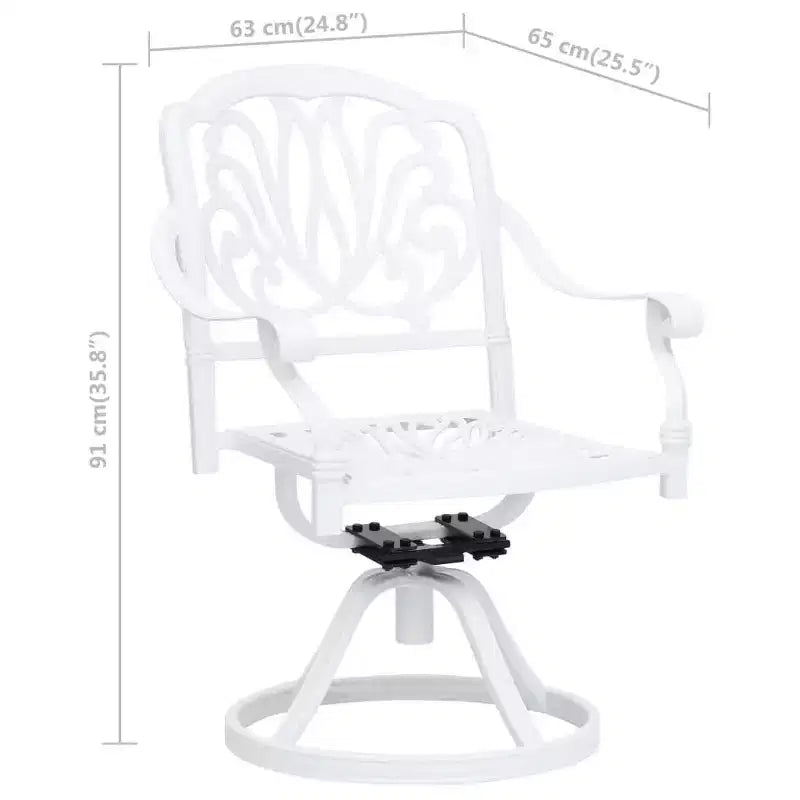 vidaXL Ensemble bistro en fonte d'aluminium Standard pivotant