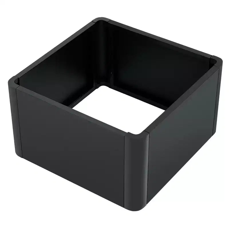 Jardinière carrée en métal Acekool avec base de drainage et assemblage sans outil par encliquetage pour patio, balcon, jardin