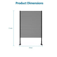 Brise-vue extérieur – Panneau de clôture métallique autoportant 47X71 pour patio et jardin, séparateur treillis résistant à la rouille et aux intempéries, marron
