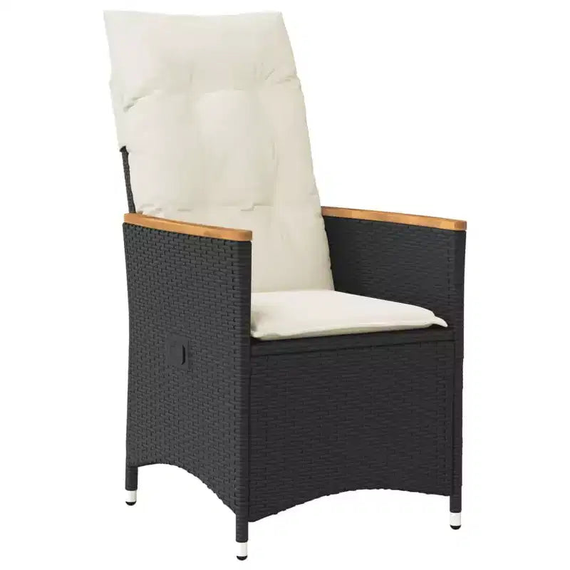vidaXL Ensemble bistro noir, blanc crème