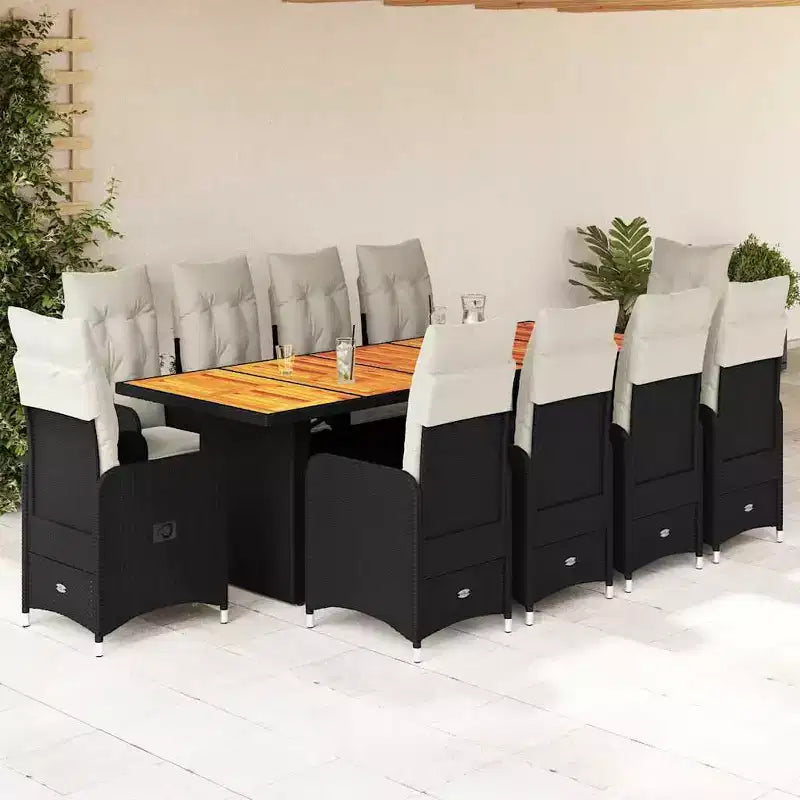 vidaXL Ensemble de bistrot noir et blanc crème