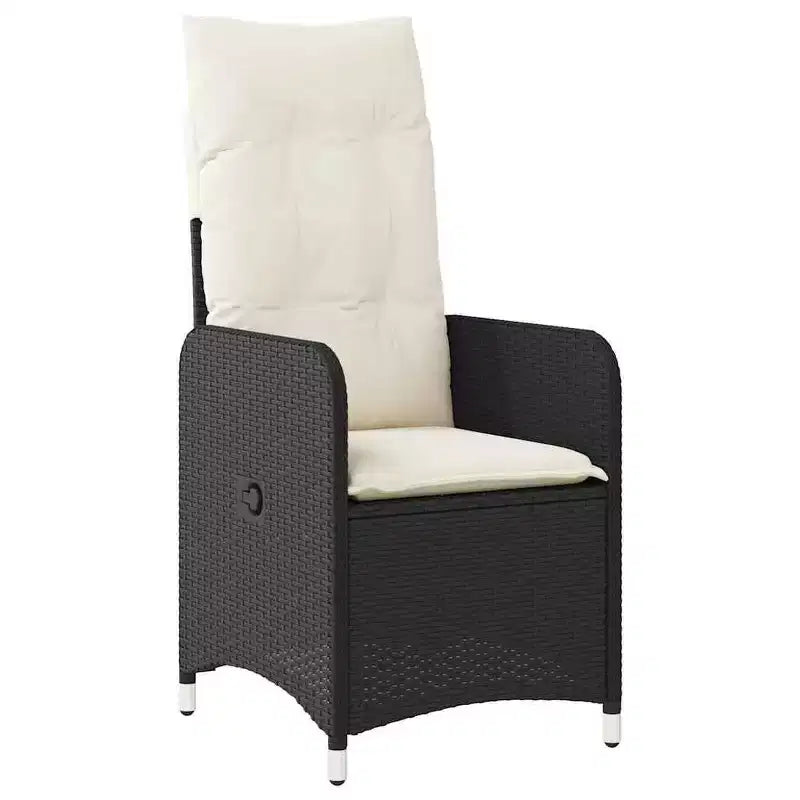 vidaXL Ensemble bistro Noir et blanc crème