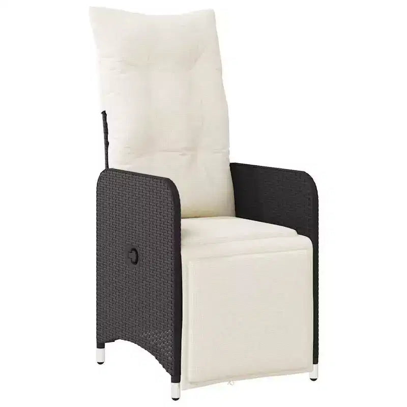 vidaXL Ensemble de bistrot noir et blanc crème