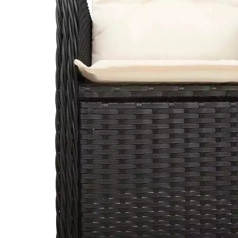 vidaXL Ensemble bistro Noir et blanc crème