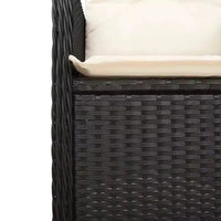 vidaXL Ensemble bistro Noir et blanc crème