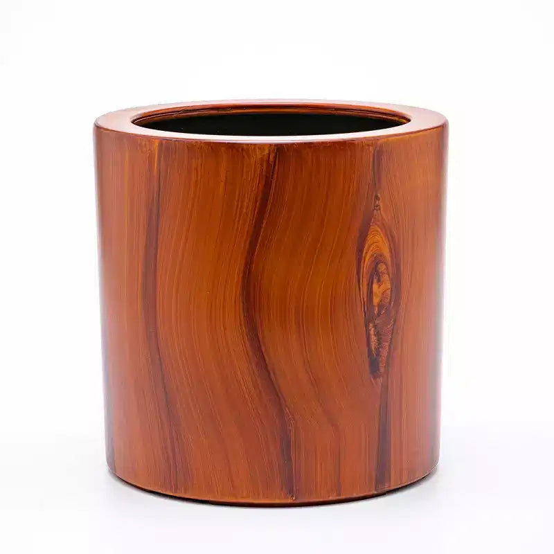 Pot de fleurs auto-arrosant en bois foncé 7,8 x 7,8 x 7,8 cm pour intérieur et extérieur, pour patio, balcon, porche, entrée, étagère d'exposition