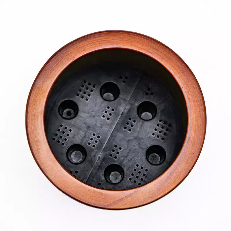 Pot de fleurs auto-arrosant en bois foncé 7,8 x 7,8 x 7,8 cm pour intérieur et extérieur, pour patio, balcon, porche, entrée, étagère d'exposition