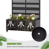 Dovelina Carré potager surélevé avec treillis, jardinière en métal avec écran d'intimité pour plantes grimpantes - 59 x 30/60, 47 x 47/94, 72 x 35/47/70/94