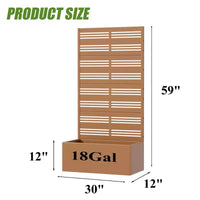 Dovelina Carré potager surélevé avec treillis, jardinière en métal avec écran d'intimité pour plantes grimpantes - 59 x 30/60, 47 x 47/94, 72 x 35/47/70/94