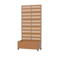 Dovelina Carré potager surélevé avec treillis, jardinière en métal avec écran d'intimité pour plantes grimpantes - 59 x 30/60, 47 x 47/94, 72 x 35/47/70/94